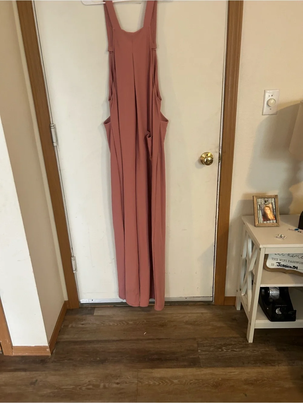 NWT Halara Large Waffle Casual Overalls Stretchy Rose Tan
